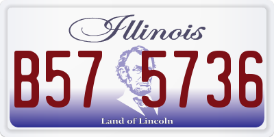 IL license plate B575736