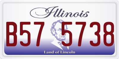 IL license plate B575738