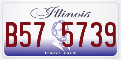 IL license plate B575739