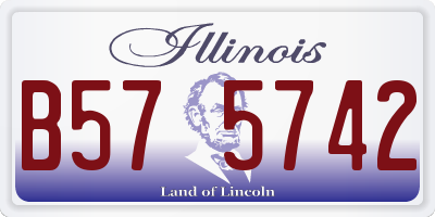 IL license plate B575742