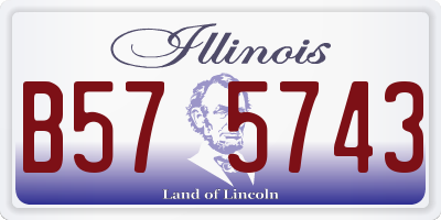 IL license plate B575743