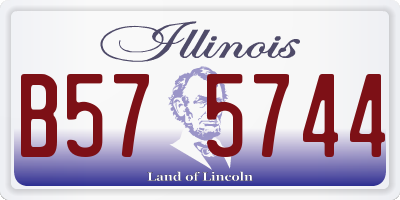 IL license plate B575744