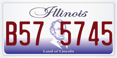 IL license plate B575745