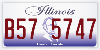 IL license plate B575747