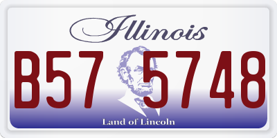 IL license plate B575748