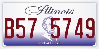 IL license plate B575749