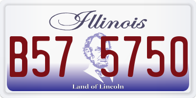 IL license plate B575750