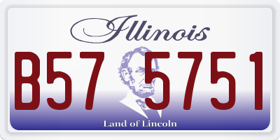 IL license plate B575751