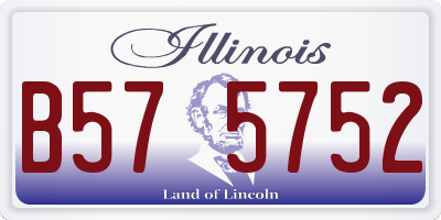 IL license plate B575752