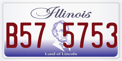 IL license plate B575753