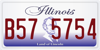 IL license plate B575754