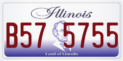 IL license plate B575755
