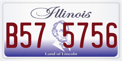 IL license plate B575756
