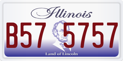 IL license plate B575757