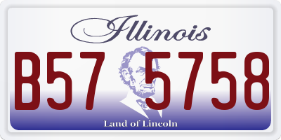 IL license plate B575758
