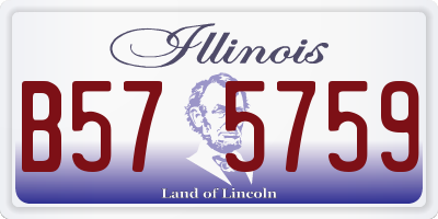 IL license plate B575759