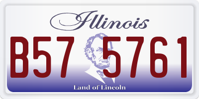 IL license plate B575761