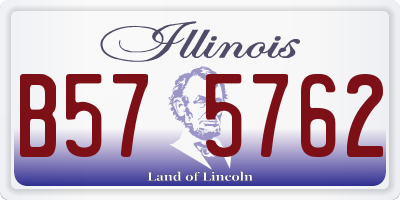 IL license plate B575762