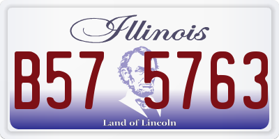 IL license plate B575763