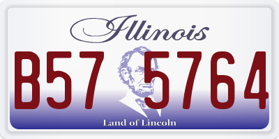 IL license plate B575764