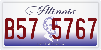 IL license plate B575767