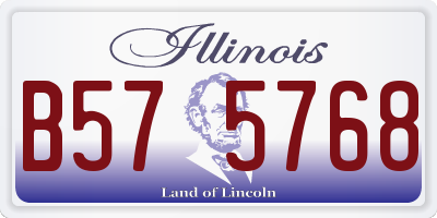 IL license plate B575768