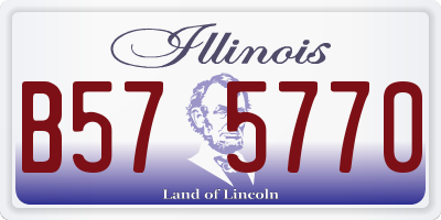 IL license plate B575770