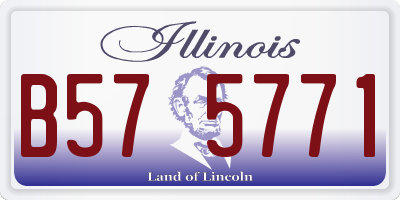 IL license plate B575771