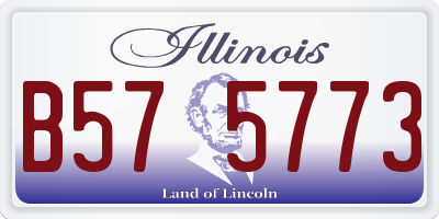 IL license plate B575773