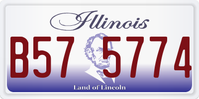IL license plate B575774