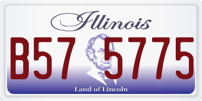 IL license plate B575775