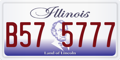 IL license plate B575777