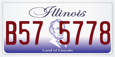 IL license plate B575778