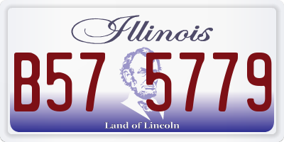 IL license plate B575779
