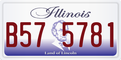 IL license plate B575781