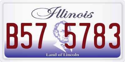 IL license plate B575783