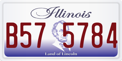 IL license plate B575784
