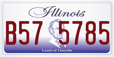 IL license plate B575785