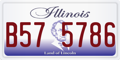 IL license plate B575786