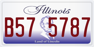 IL license plate B575787