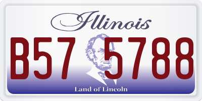 IL license plate B575788