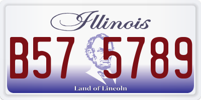 IL license plate B575789