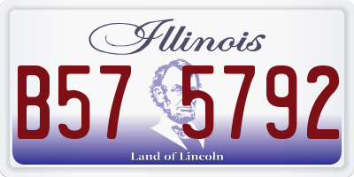 IL license plate B575792