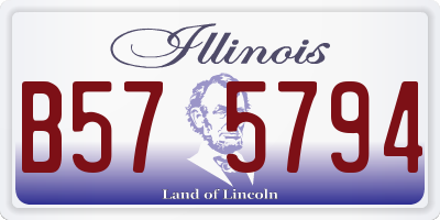 IL license plate B575794