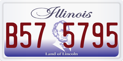 IL license plate B575795