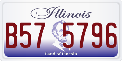 IL license plate B575796