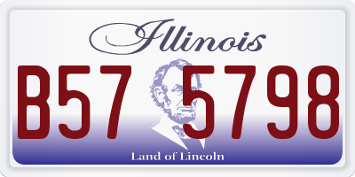 IL license plate B575798