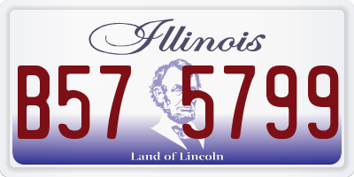 IL license plate B575799