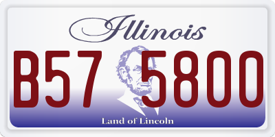 IL license plate B575800