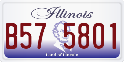IL license plate B575801